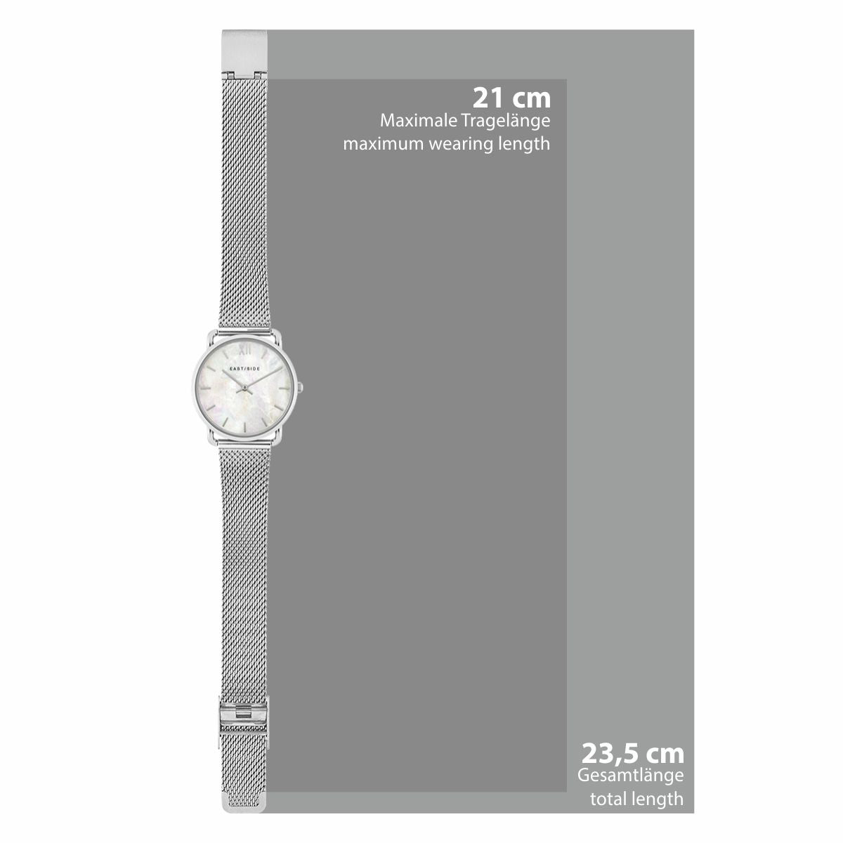 Damen Quarzuhr silber Edelstahl silber