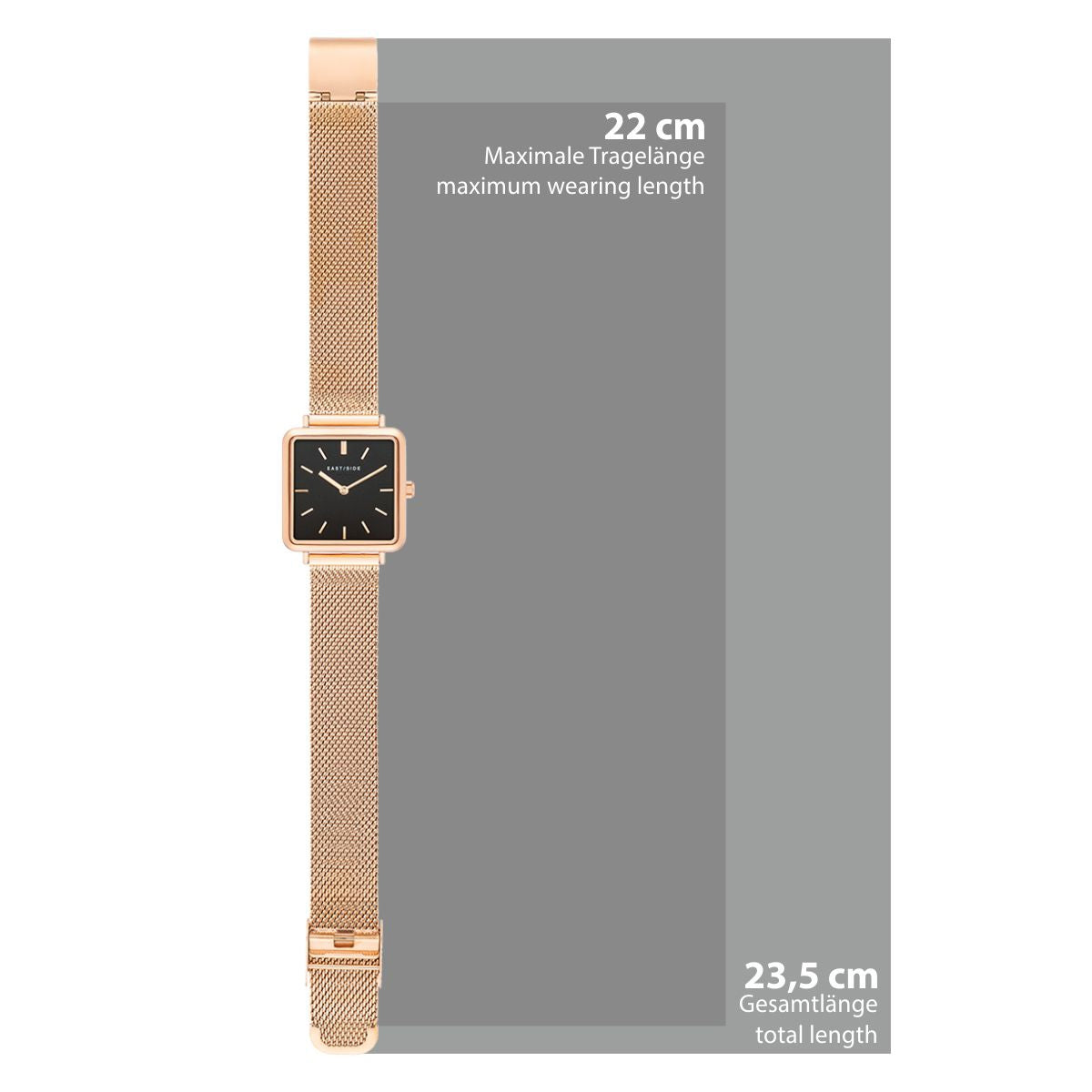 Damen Quarzuhr roségold Edelstahl roségold
