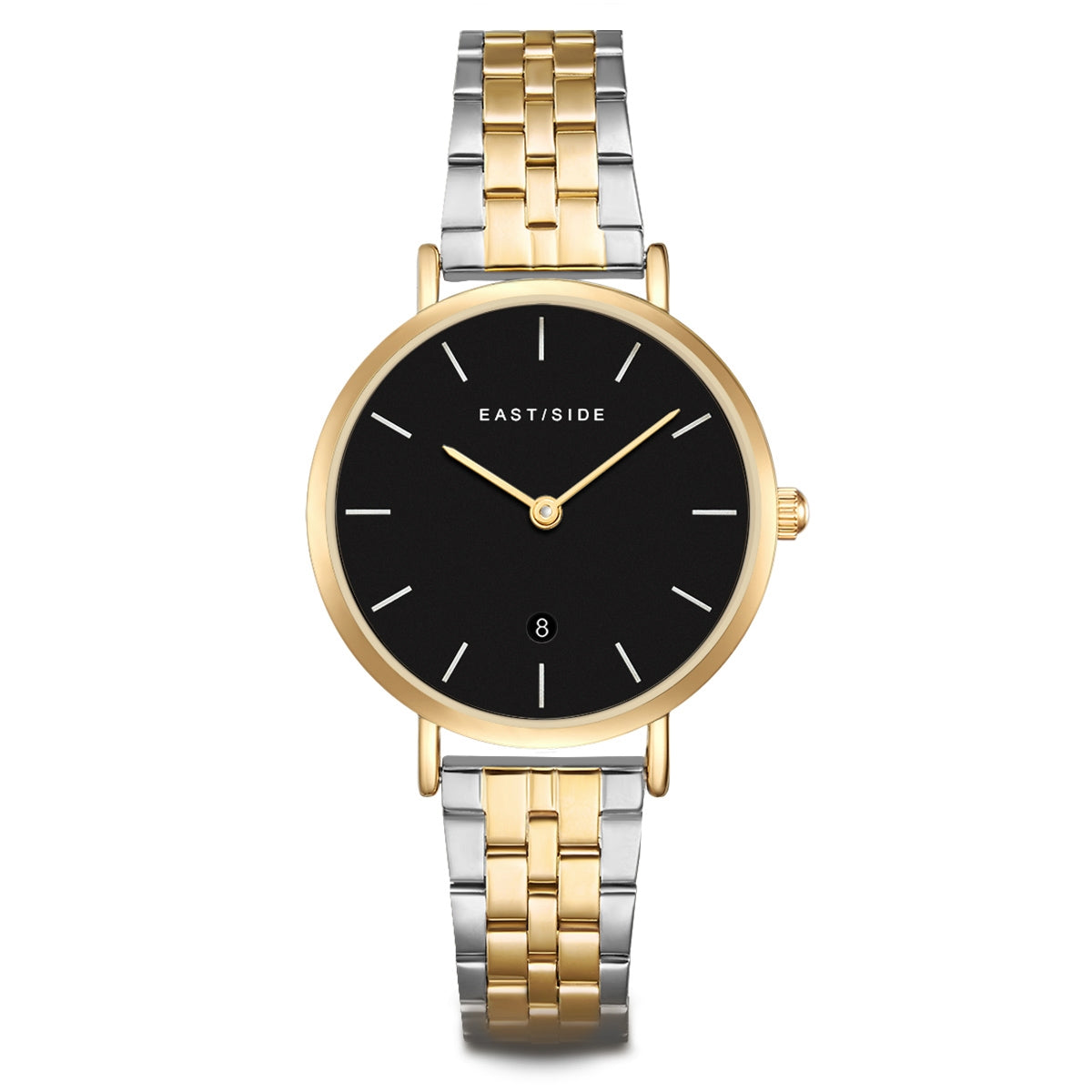 Damen Quarzuhr gelbgold Edelstahl silber/gelbgold