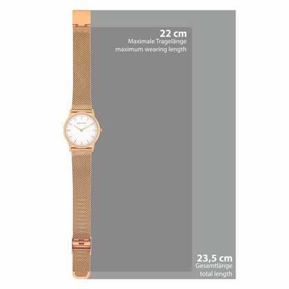 Damen Quarzuhr roségold Edelstahl roségold