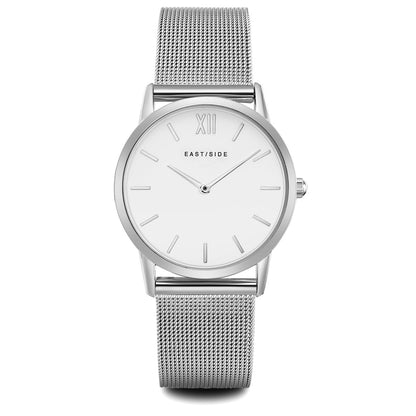 Damen Quarzuhr silber Edelstahl silber