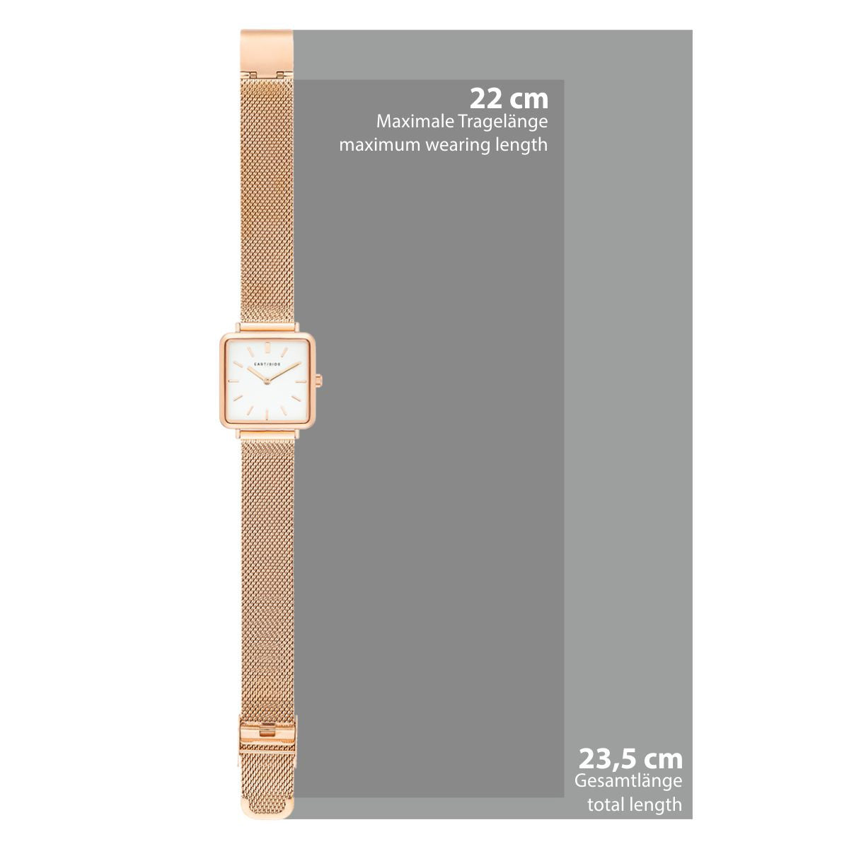 Damen Quarzuhr roségold Edelstahl roségold