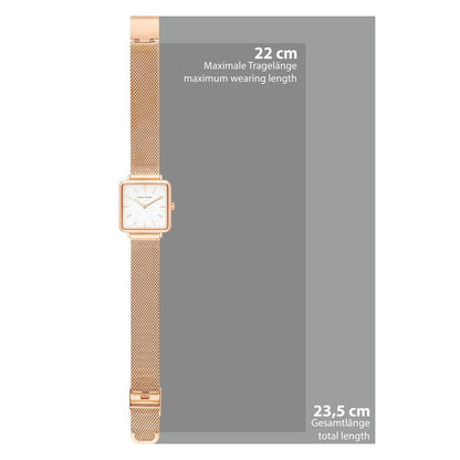 Damen Quarzuhr roségold Edelstahl roségold