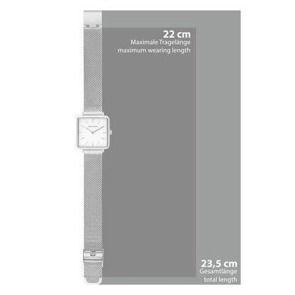 Damen Quarzuhr silber Edelstahl silber