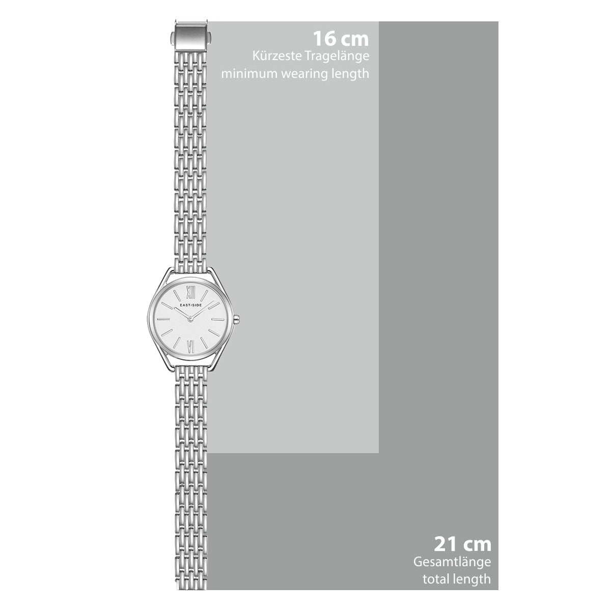 Damen Quarzuhr silber Edelstahl silber