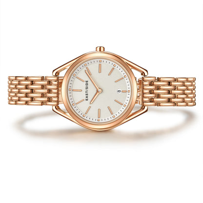 Damen Quarzuhr roségold Edelstahl roségold