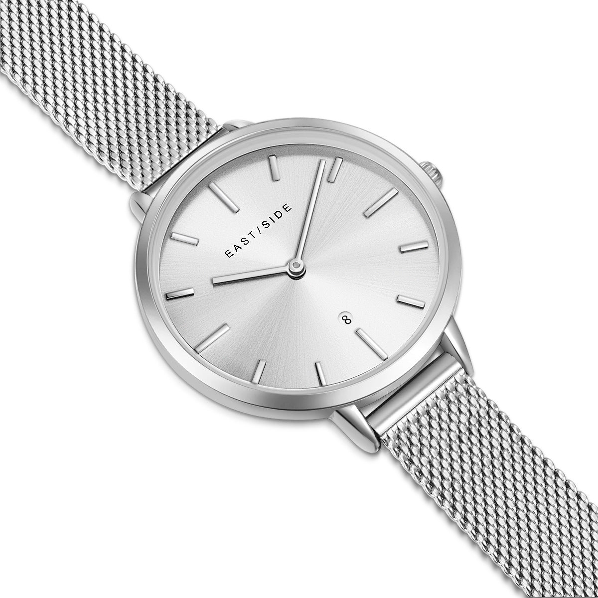 Damen Quarzuhr silber Edelstahl silber