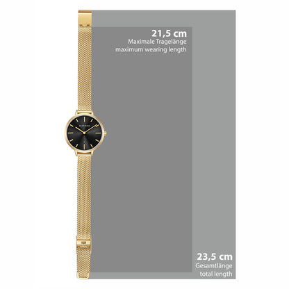 Damen Quarzuhr gelbgold Edelstahl gelbgold