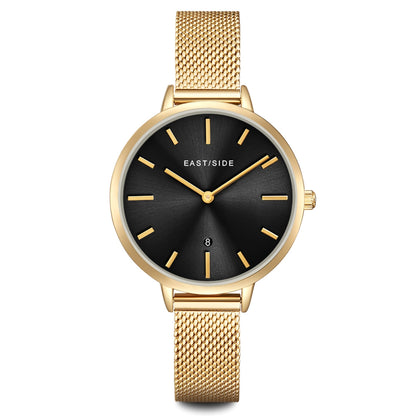 Damen Quarzuhr gelbgold Edelstahl gelbgold