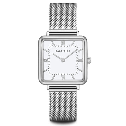 Damen Quarzuhr silber Edelstahl silber