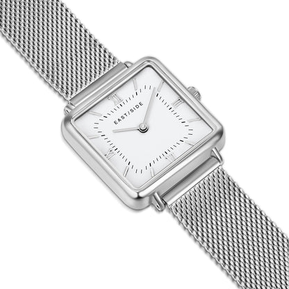 Damen Quarzuhr silber Edelstahl silber