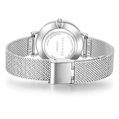 Damen Quarzuhr silber Edelstahl silber