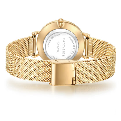 Damen Quarzuhr gelbgold Edelstahl gelbgold