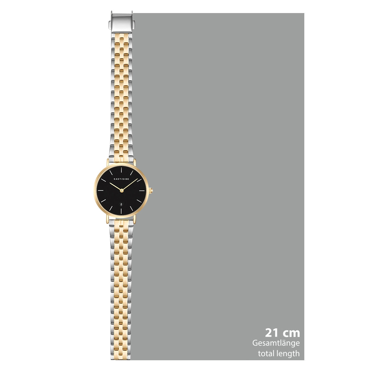 Damen Quarzuhr gelbgold Edelstahl silber/gelbgold