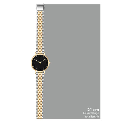 Damen Quarzuhr gelbgold Edelstahl silber/gelbgold