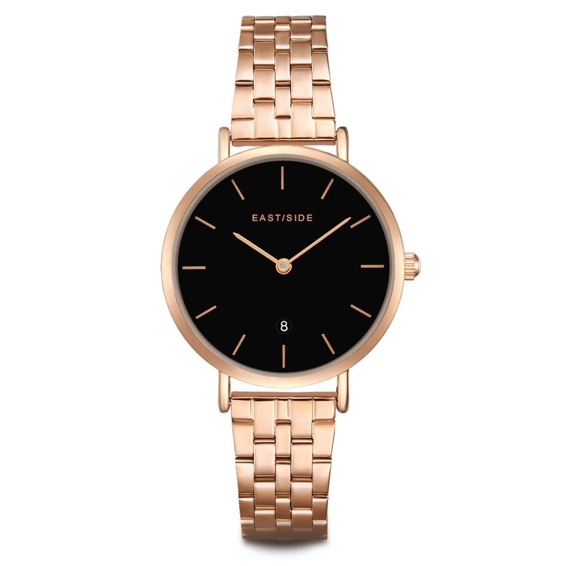 Damen Quarzuhr roségold Edelstahl roségold