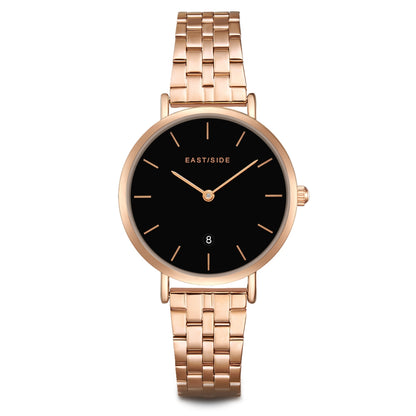 Damen Quarzuhr roségold Edelstahl roségold