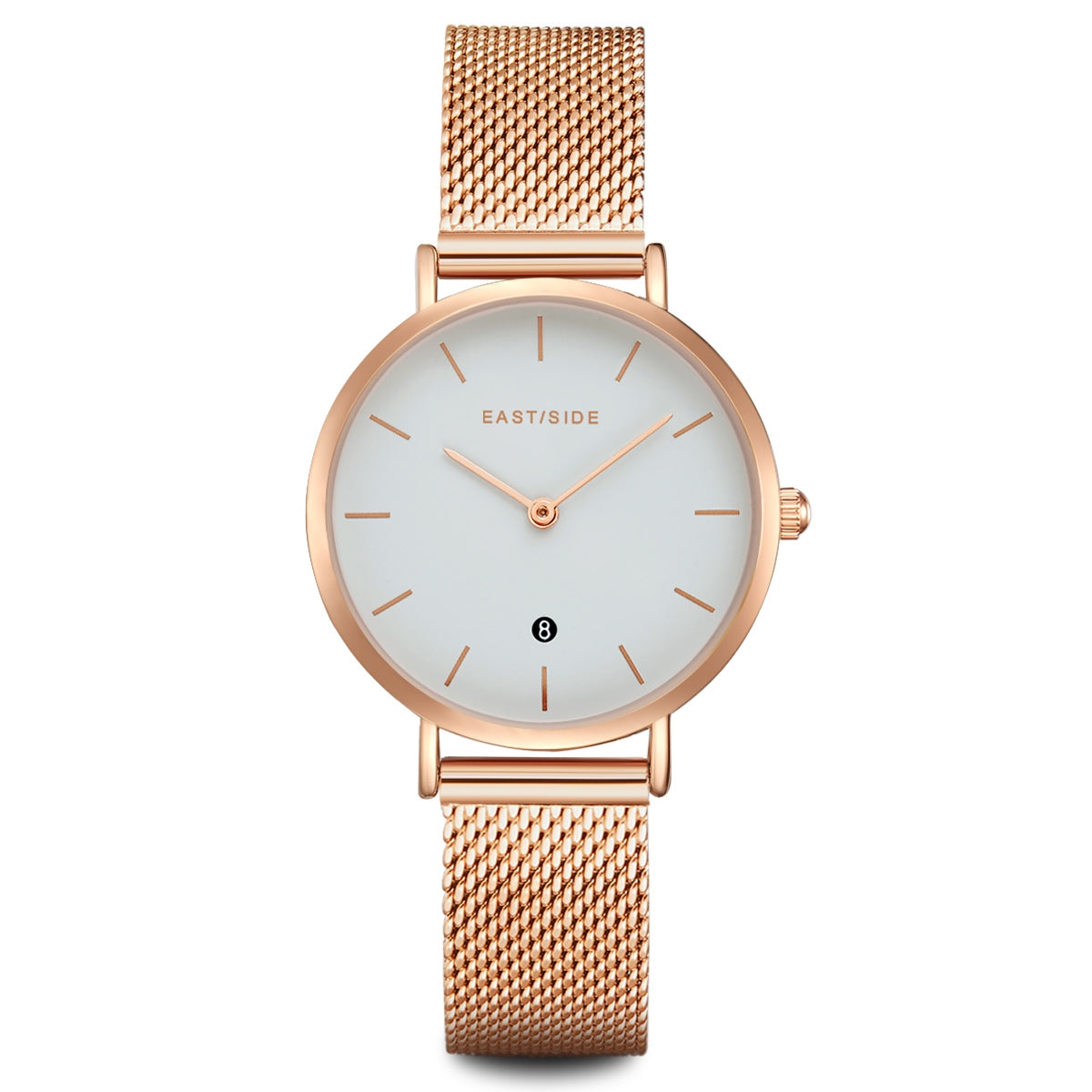 Damen Quarzuhr roségold Edelstahl roségold