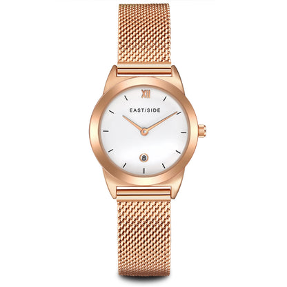 Damen Quarzuhr roségold Edelstahl roségold