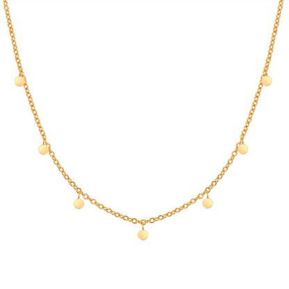 Kette mit Anhänger Edelstahl gelbgold