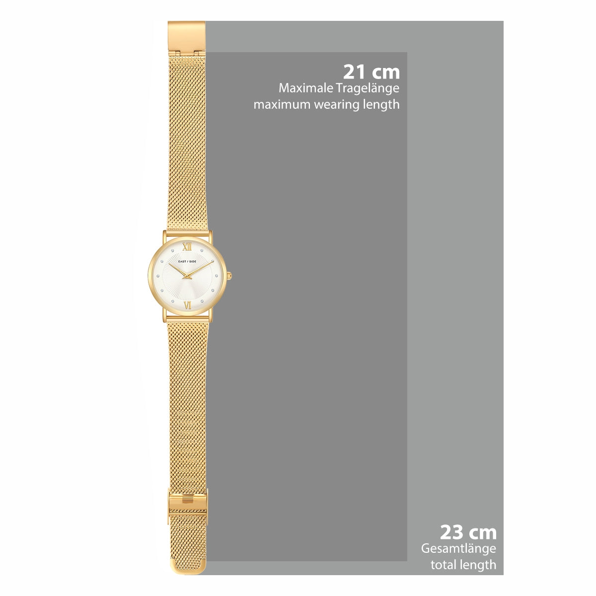 Damen Quarzuhr gelbgold Edelstahl gelbgold
