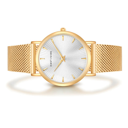 Damen Quarzuhr gelbgold Edelstahl gelbgold