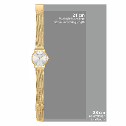 Damen Quarzuhr gelbgold Edelstahl gelbgold