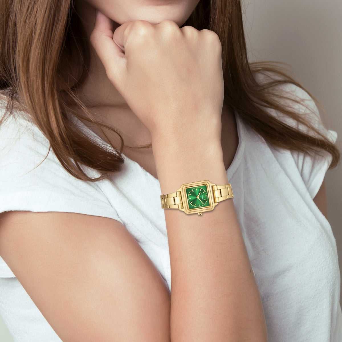 Damen Quarzuhr gelbgold Edelstahl gelbgold