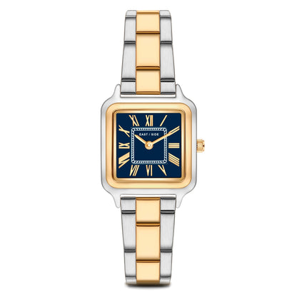 Damen Quaruhr bicolor Edelstahl bicolor