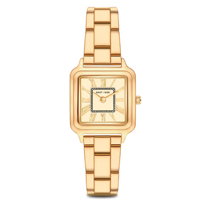 Damen Quarzuhr gelbgold Edelstahl gelbgold