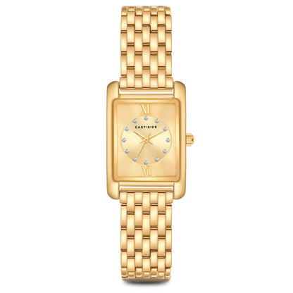 Damen Quarzuhr gelbgold Metall-Legierung gelbgold