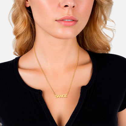 Kette mit Anhänger Edelstahl gelbgold
