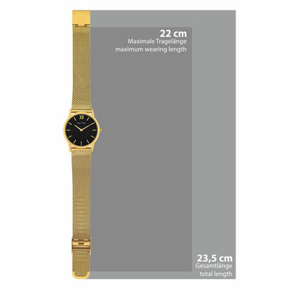 Damen Quarzuhr gelbgold Edelstahl gelbgold