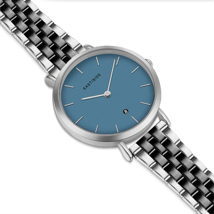 Damen Quarzuhr silber Edelstahl silber/anthrazit