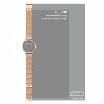 Damen Quarzuhr roségold Edelstahl roségold