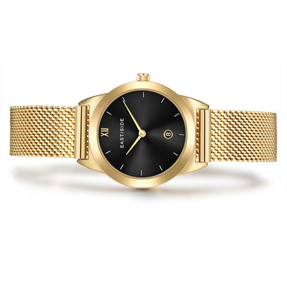 Damen Quarzuhr gelbgold Edelstahl gelbgold