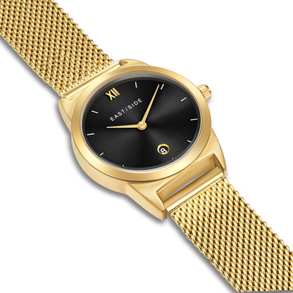 Damen Quarzuhr gelbgold Edelstahl gelbgold